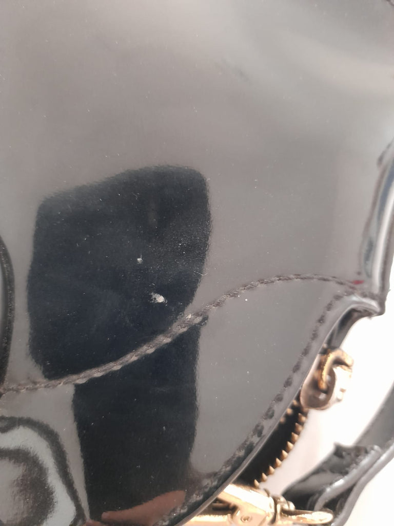 Mango Black Patent Leatherette Satchel | Gently Used |