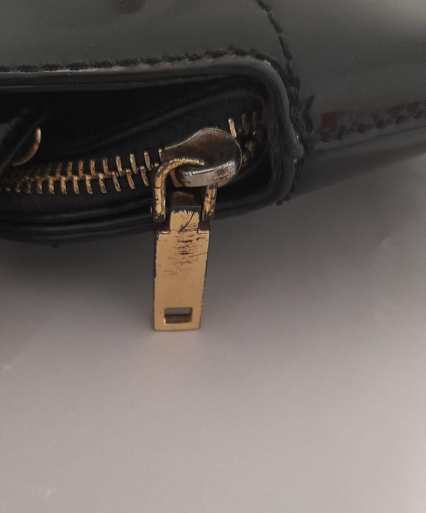 Mango Black Patent Leatherette Satchel | Gently Used |