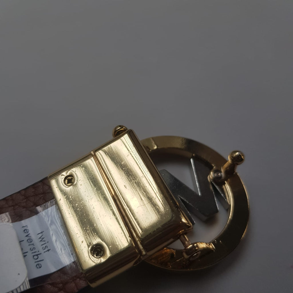 Michael Kors Blue Monogram Leather Belt | Brand New |