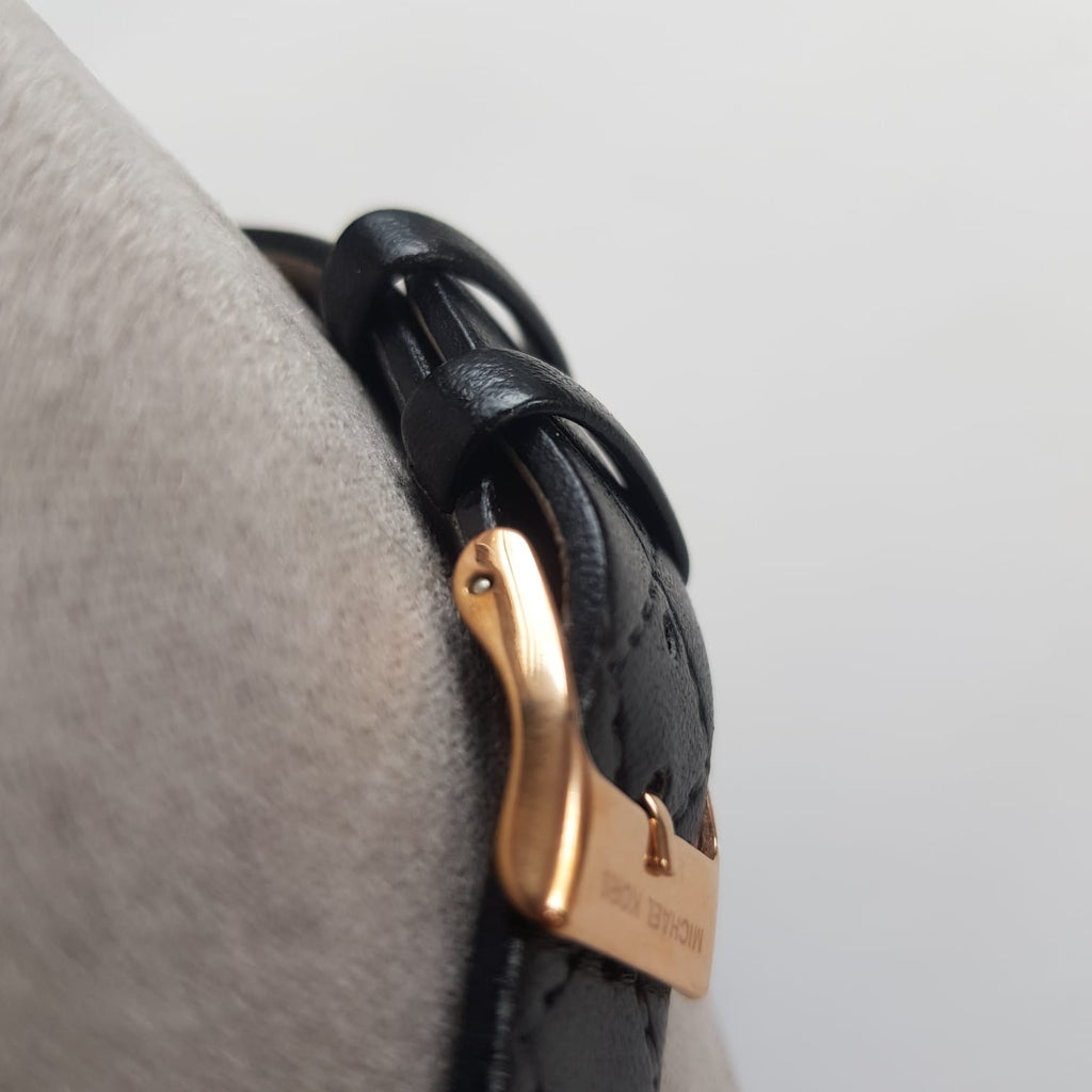 Michael Kors 'MK2619' Black Leather Watch | Brand New |