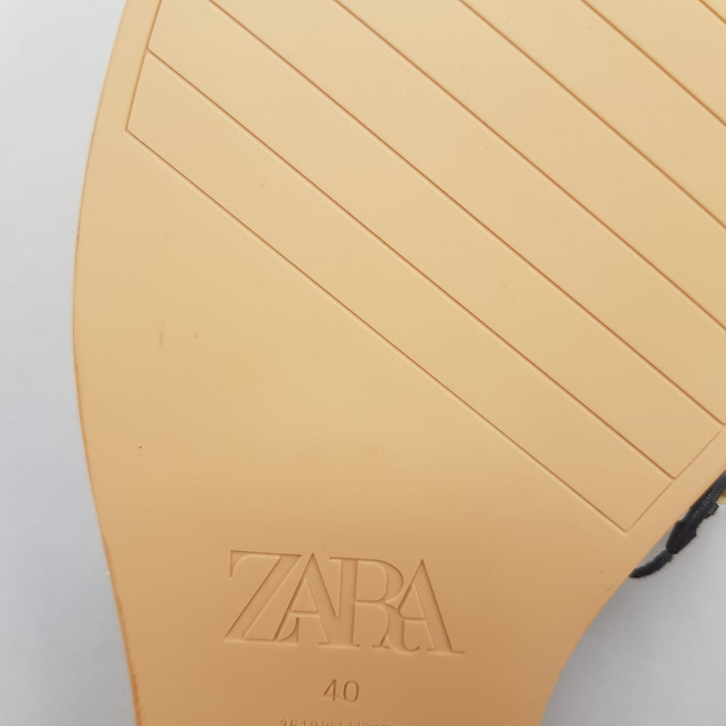 ZARA Clear Vinyl Gold Stud Slides | Brand New |