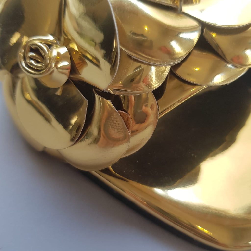 ZARA Gold Flower Slides | Gently Used |