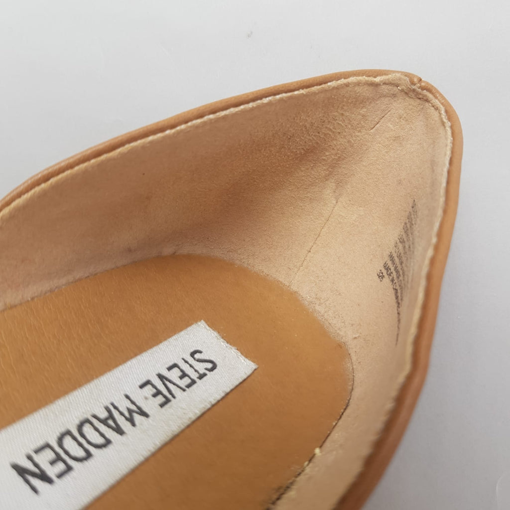 Steve Madden Rhinestone & Leather D'Orsay Slides | Pre Loved |