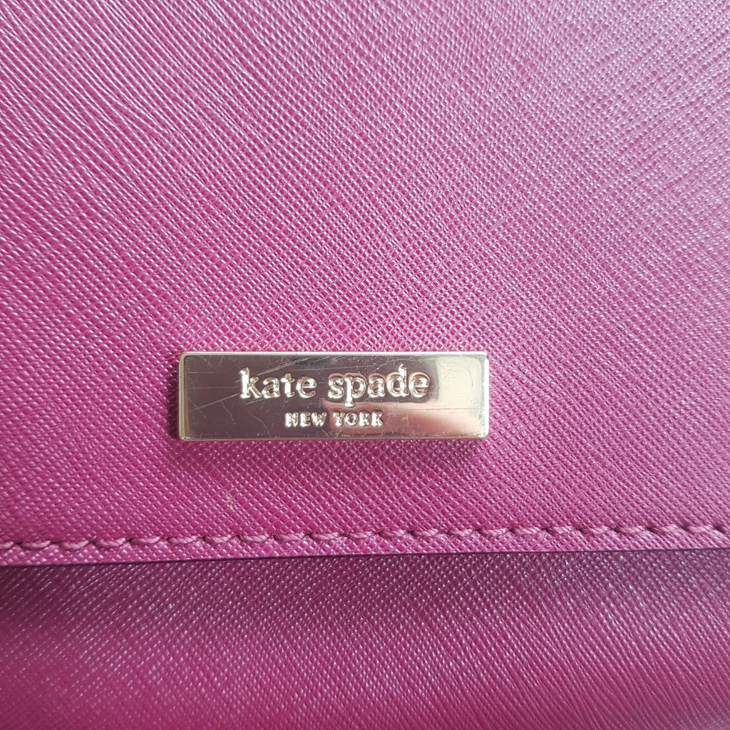 Kate Spade Putnam Drive 'Lizz' Purple Leather Shoulder Bag | Gently Used |