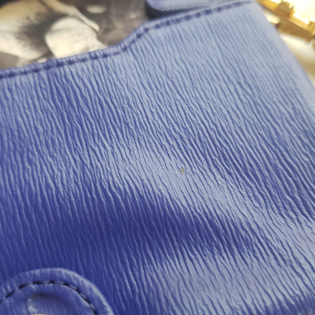 Ted Baker Blue Leather Fold-Over Wallet | Gently Used |