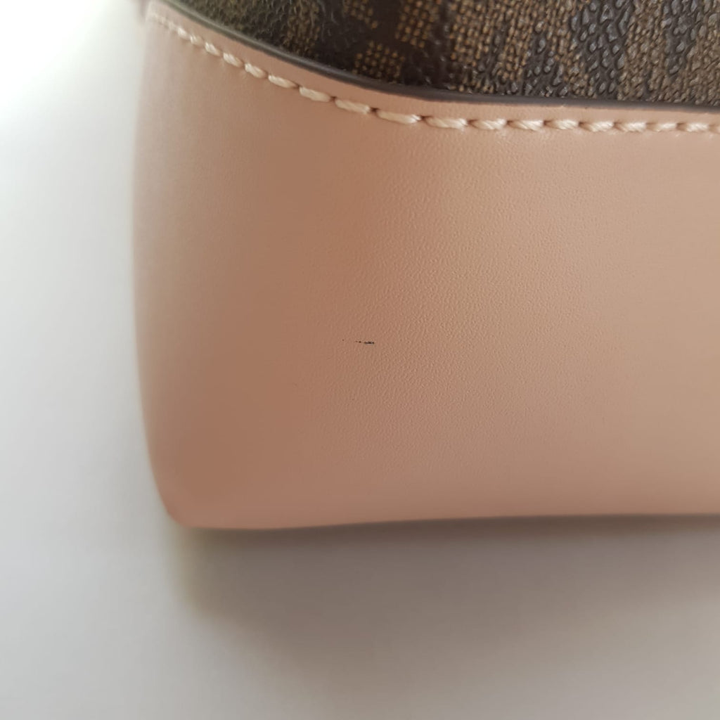 Michael Kors Mercer Gallery Monogram & Pink Shoulder Bag | Brand New |