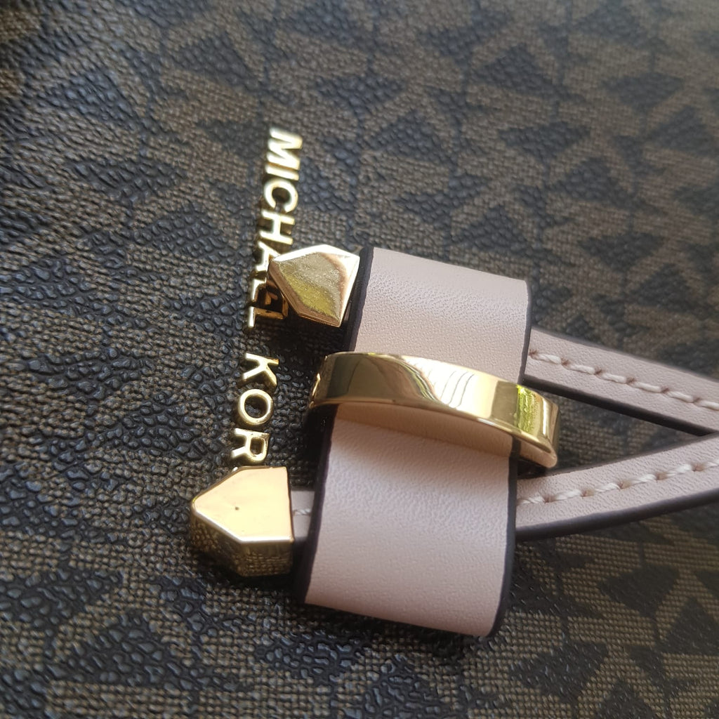 Michael Kors Mercer Gallery Monogram & Pink Shoulder Bag | Brand New |