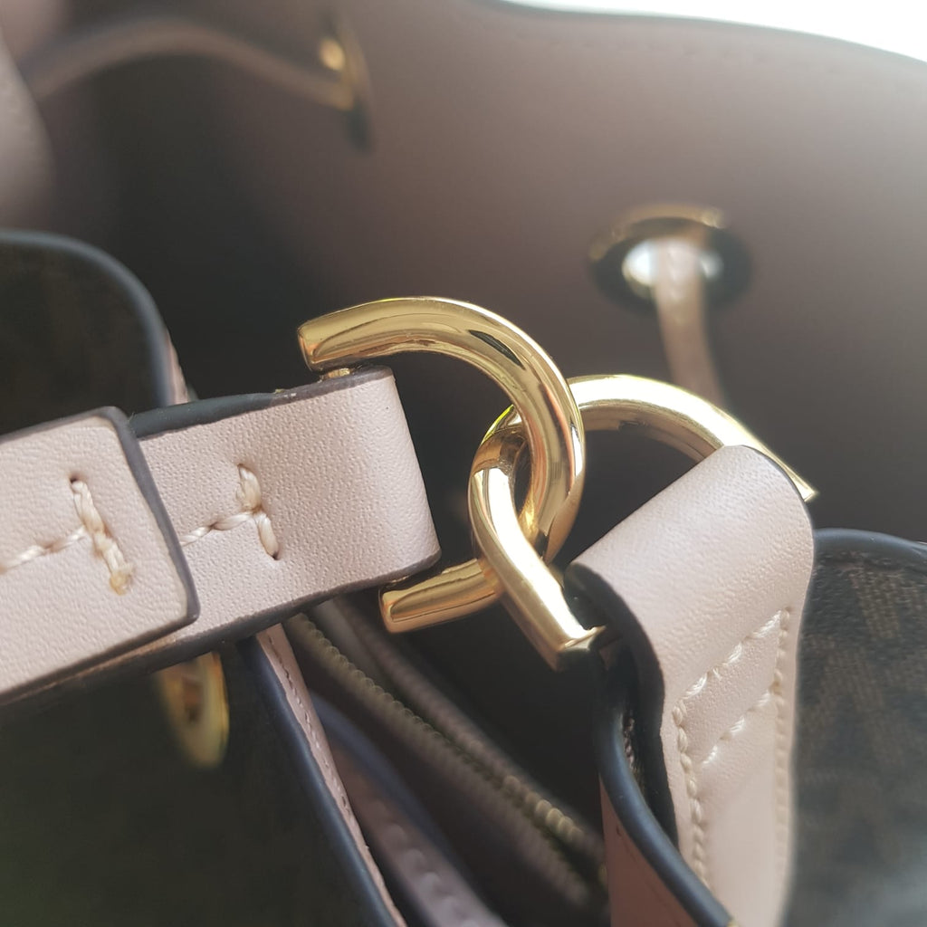 Michael Kors Mercer Gallery Monogram & Pink Shoulder Bag | Brand New |