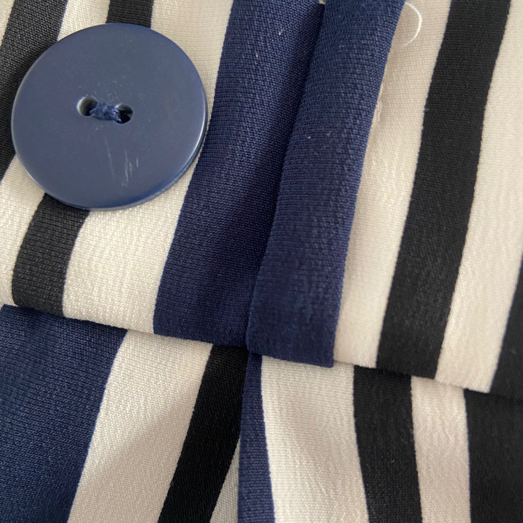 ZARA Blue and White Striped Wide Leg Pants | Gently Used |