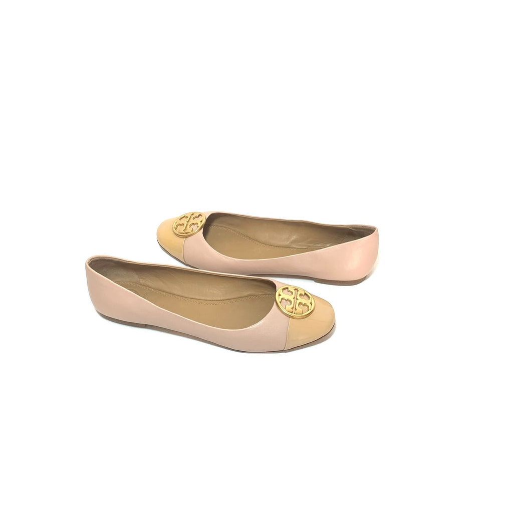 Tory Burch 'Chelsea' Cap-Toe Leather Ballet Flats | Gently Used  |