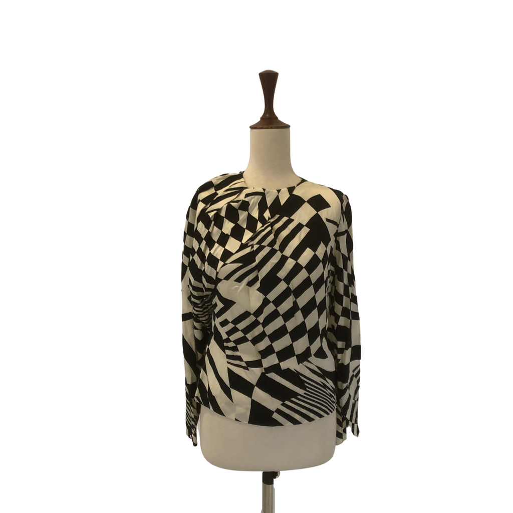 ZARA Black and White Printed Top | Brand New |