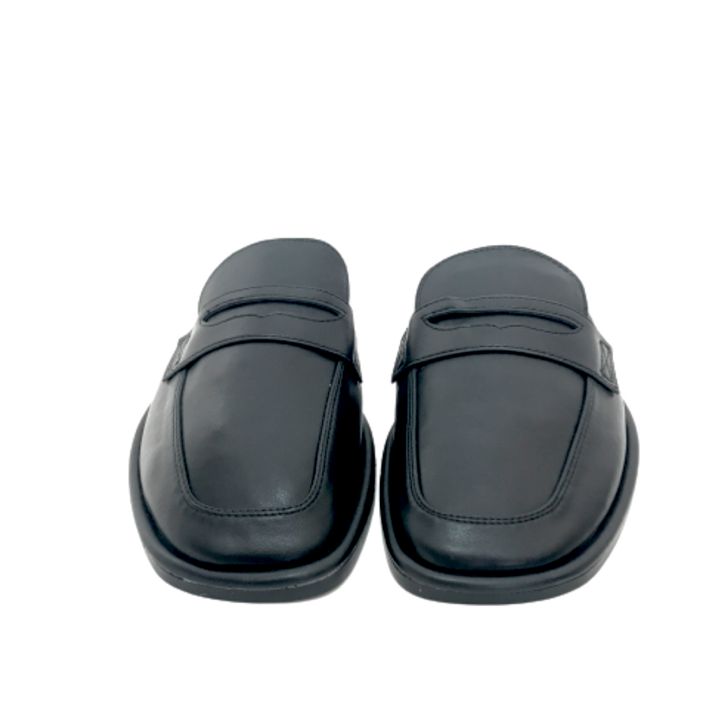 ZARA Black Square-toe Mules | Like New |