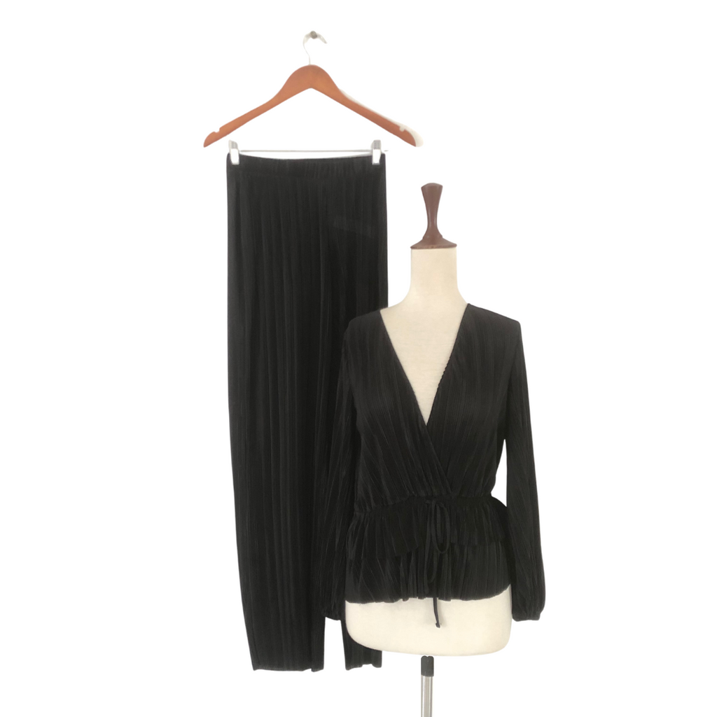 ZARA Black Pleated Co-ord Set | Gently Used |
