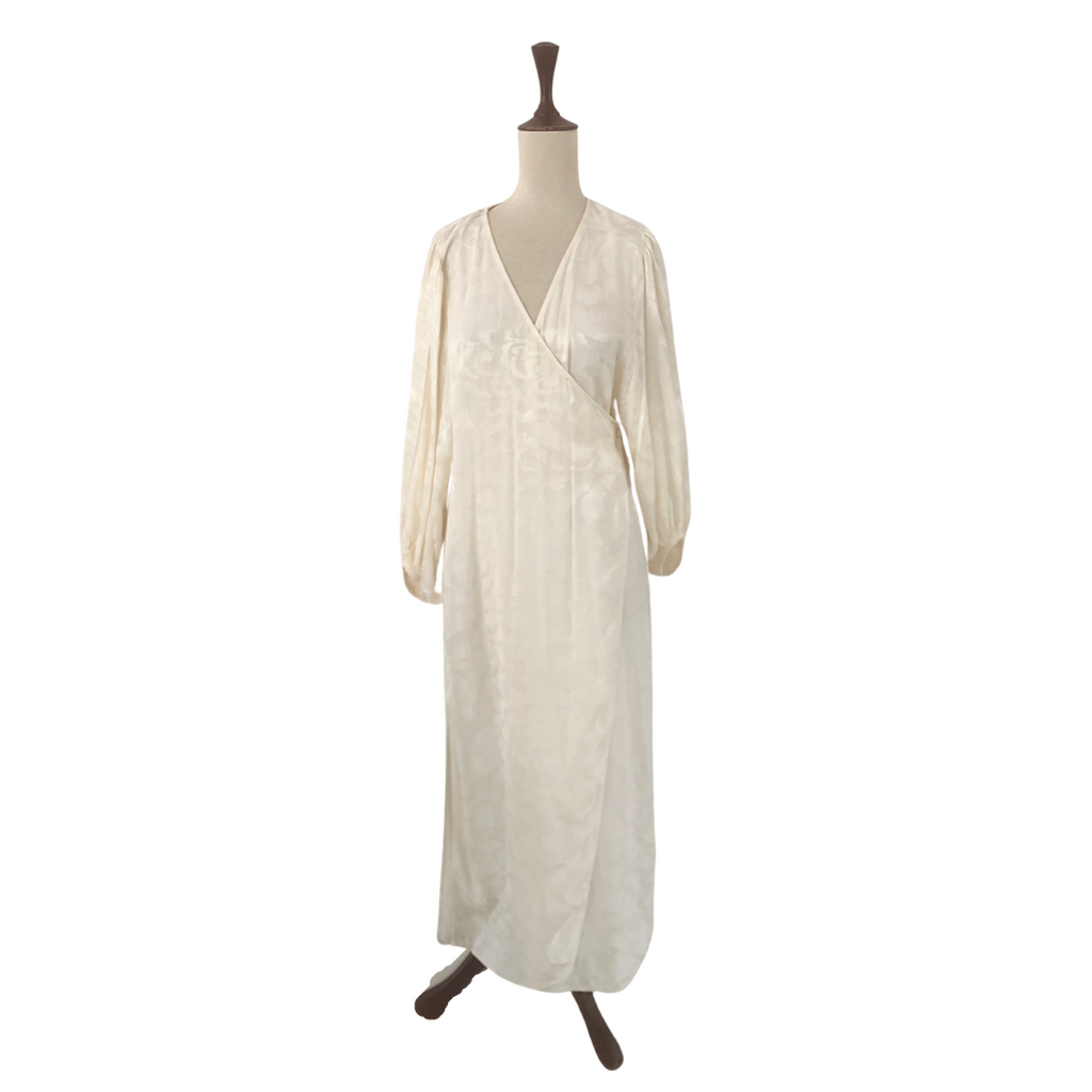 H&M Cream Satin Long Dress | Pre Loved |