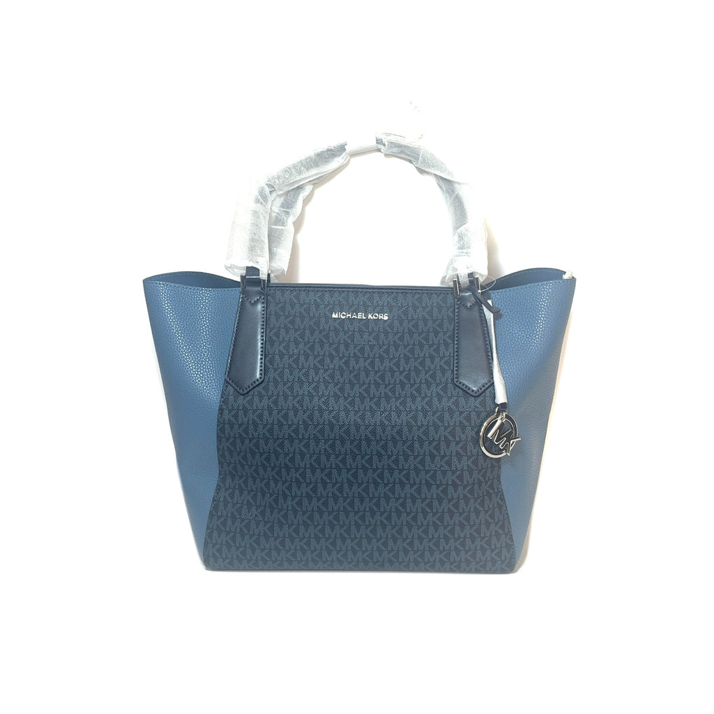 Michael Kors Blue 'Kimberly' Bonded Tote | Brand New |