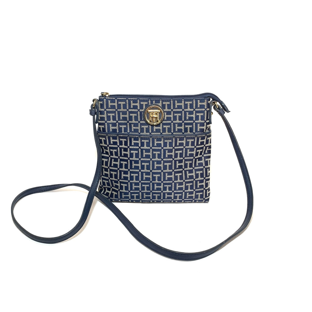 Tommy Hilfiger Monogram Navy Crossbody Bag | Gently Used |