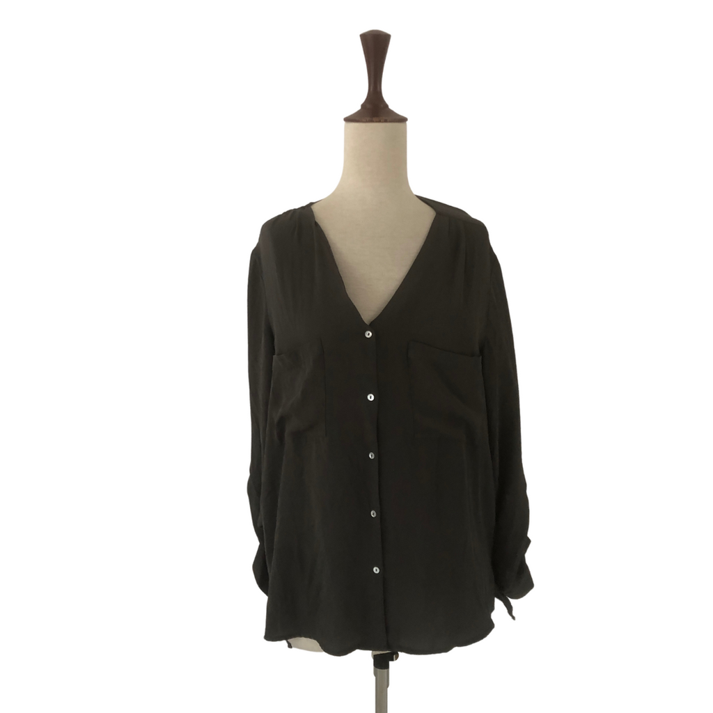 H&M Grey Front Buttons Top | Gently Used |