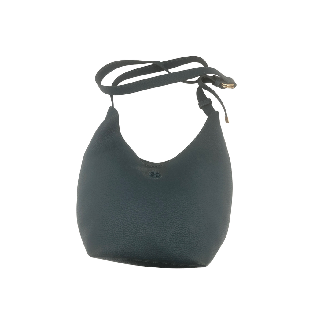 Tory Burch Teal Pebbled Leather Crossbody Bag | Pre Loved |