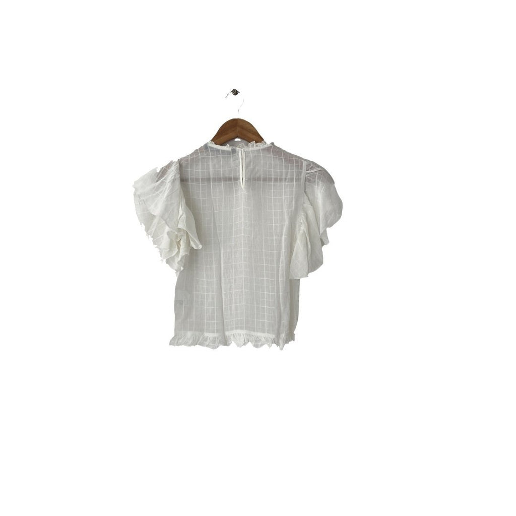 ZARA White Pleated Top | Like New |