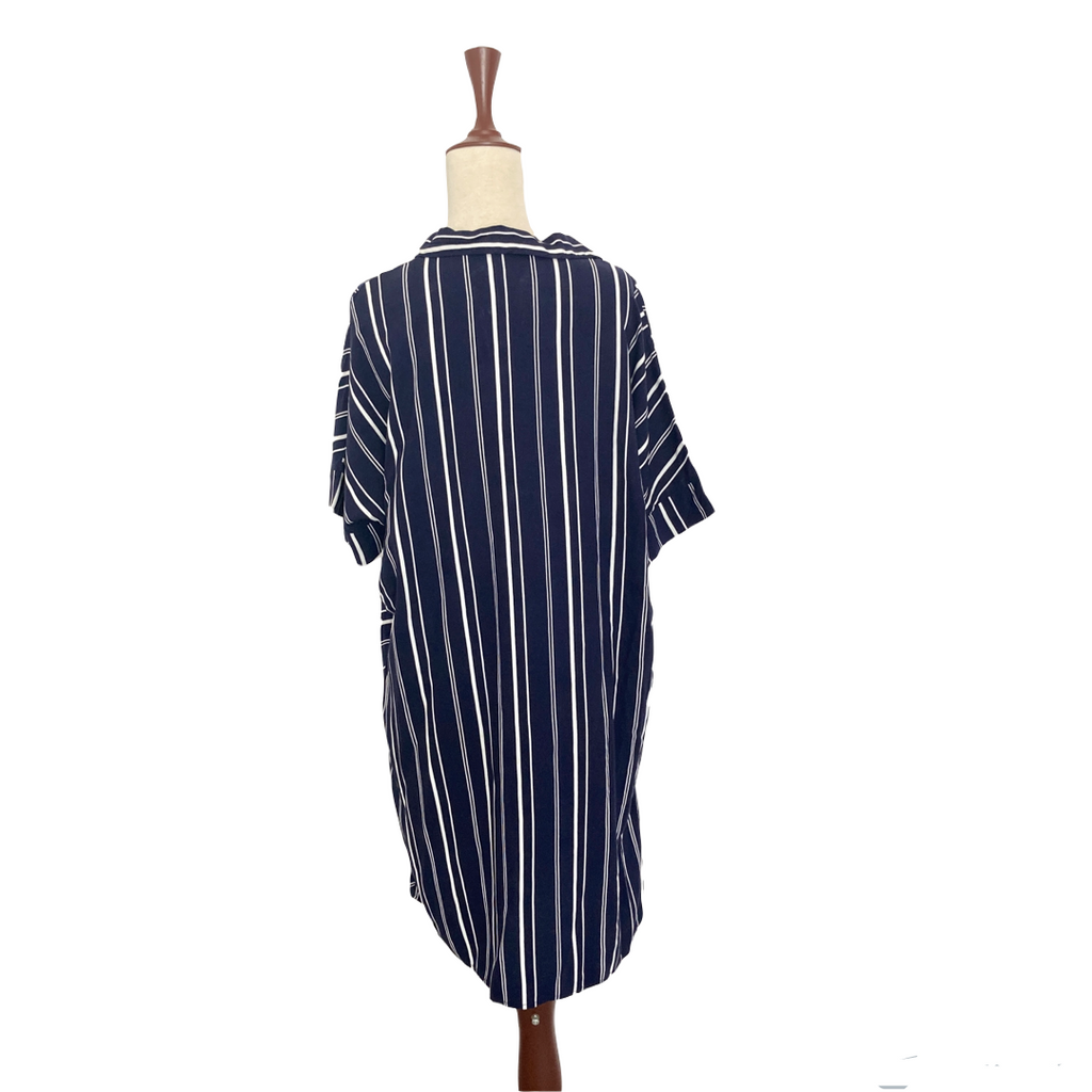 Mango Navy & White Striped Long Tunic | Pre Loved |