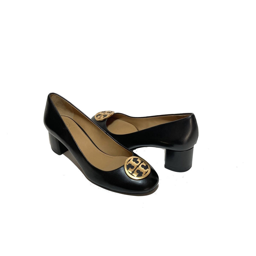Tory Burch Black Leather 'Benton' Pumps | Like New |