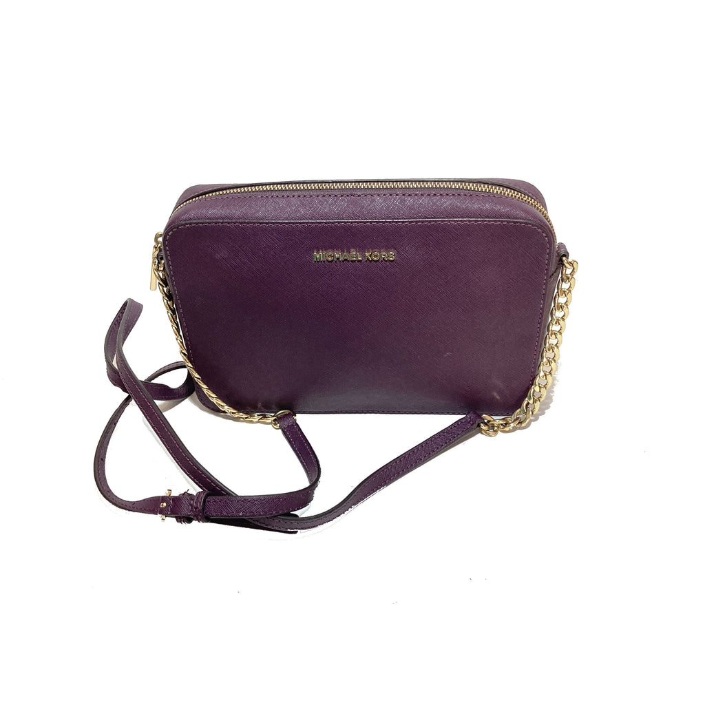 Michael Kors Purple Leather Cross Body Bag | Pre Loved |