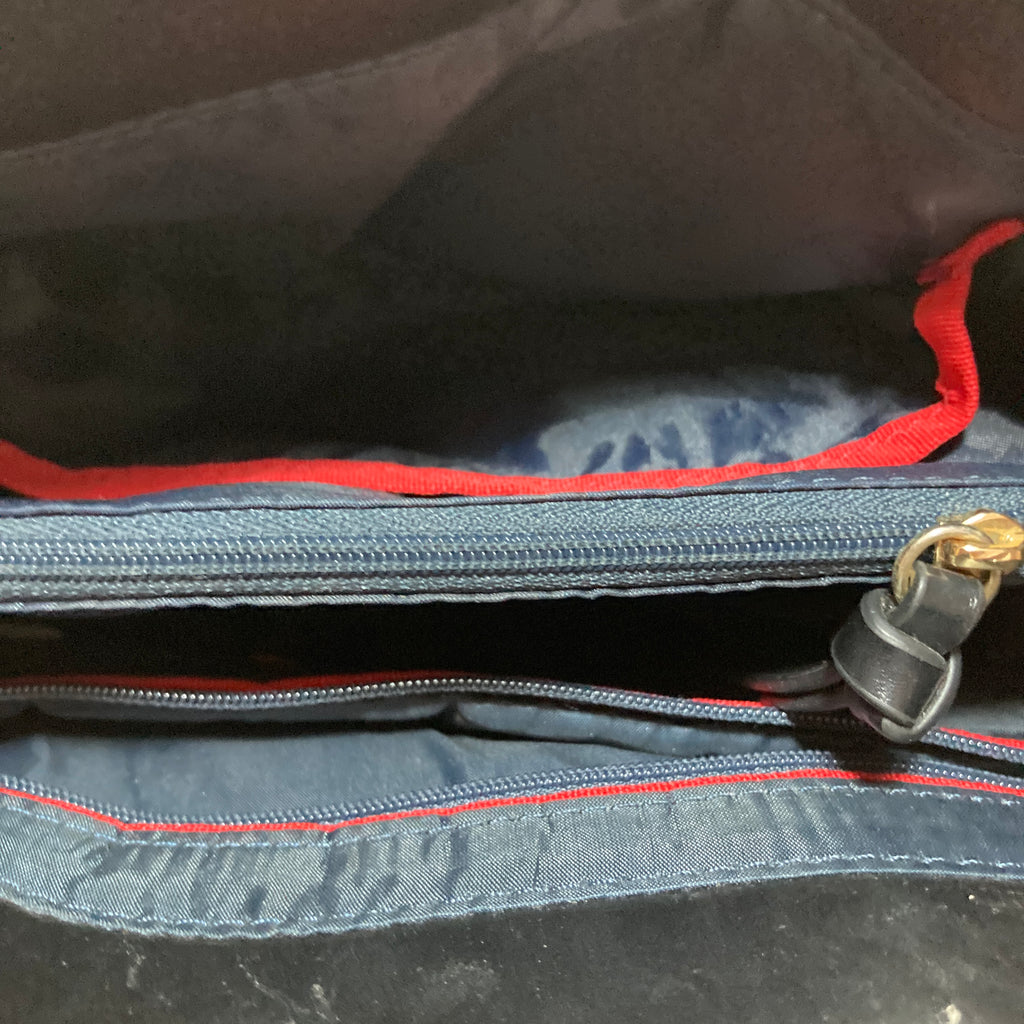 Tommy Hilfiger Black Canvas Monogram Satchel | Pre Loved |