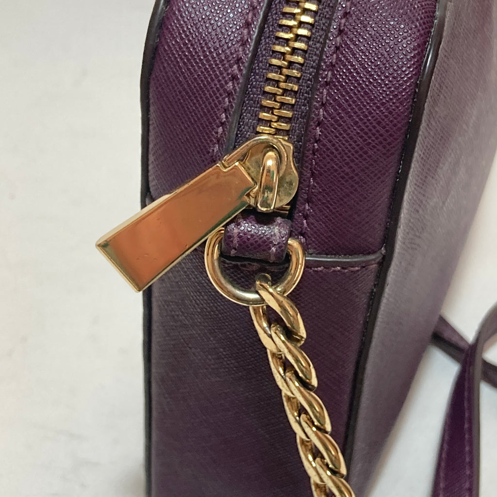Michael Kors Purple Leather Cross Body Bag | Pre Loved |