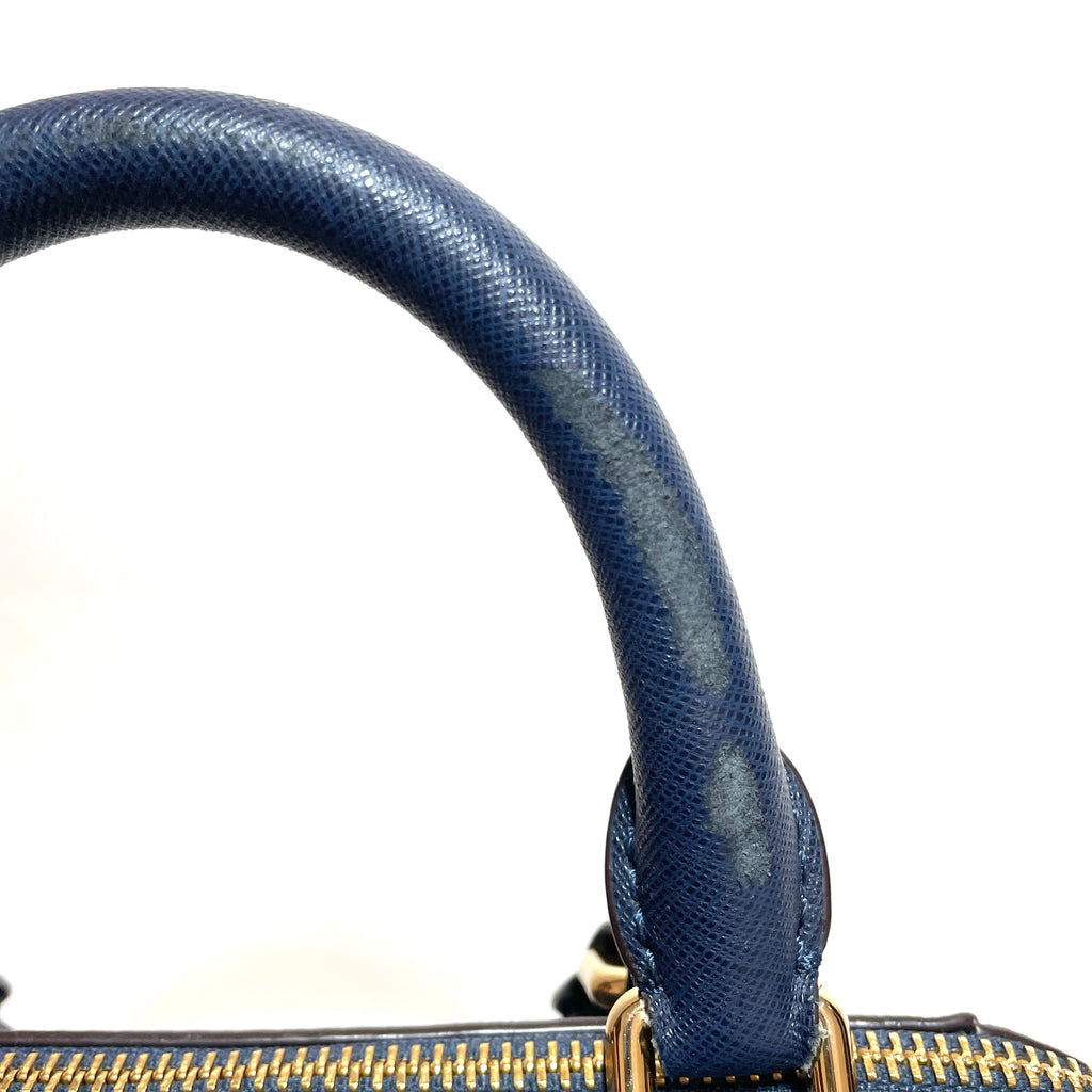 Michael Kors ‘Ciara Grommet’ Navy Leather Satchel | Pre Loved |