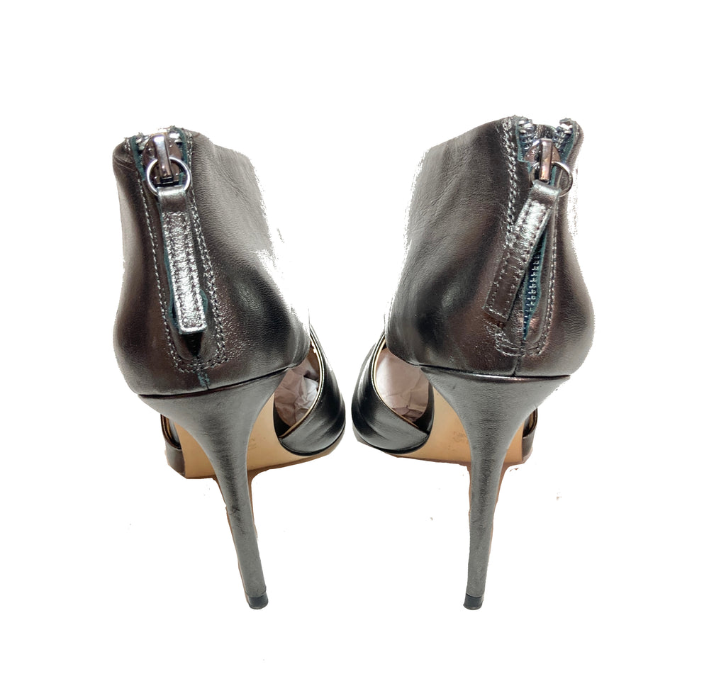 ZARA Pewter Pointed Pumps | Pre Loved |