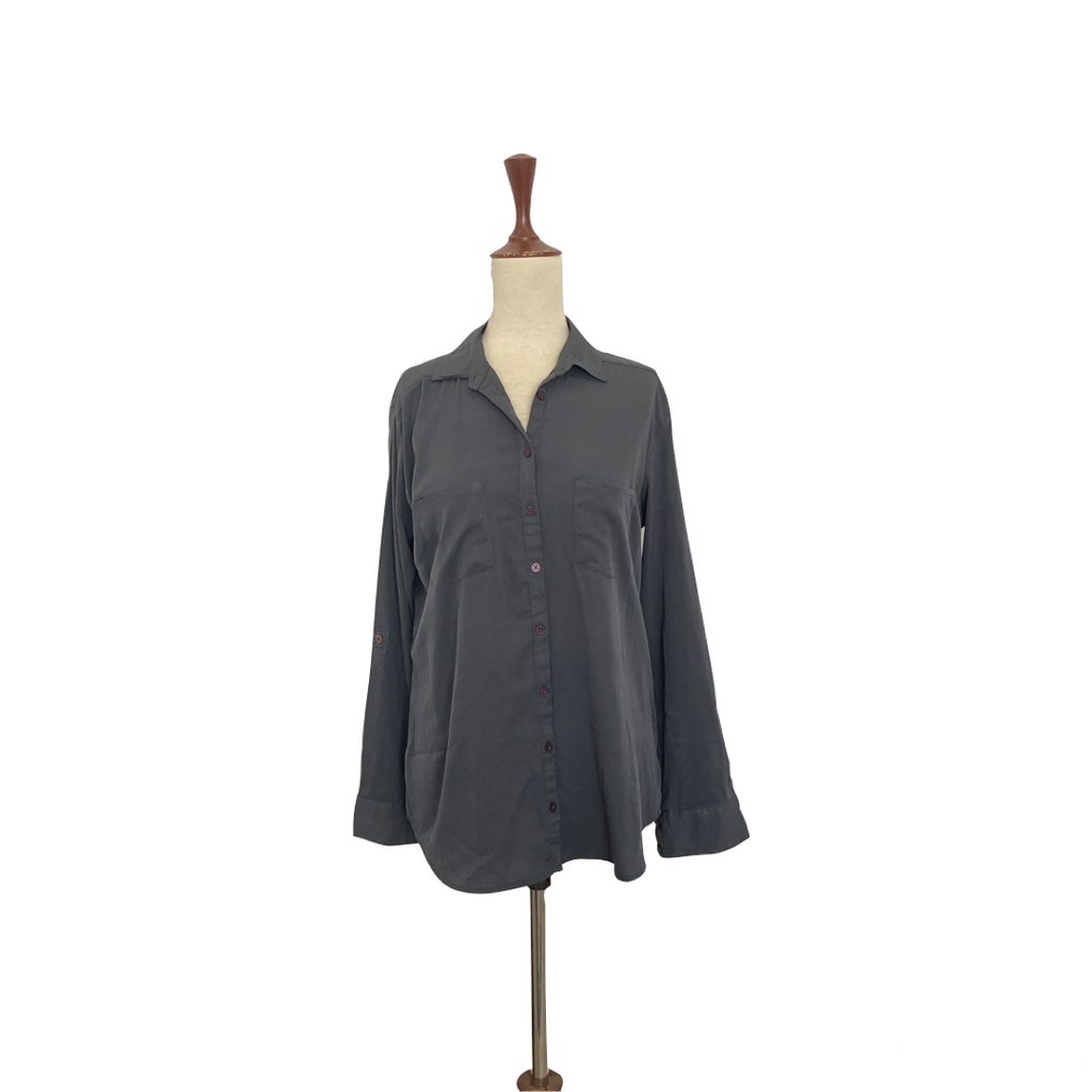 Pull & Bear Grey Button-Down Shirt | Gently Used |