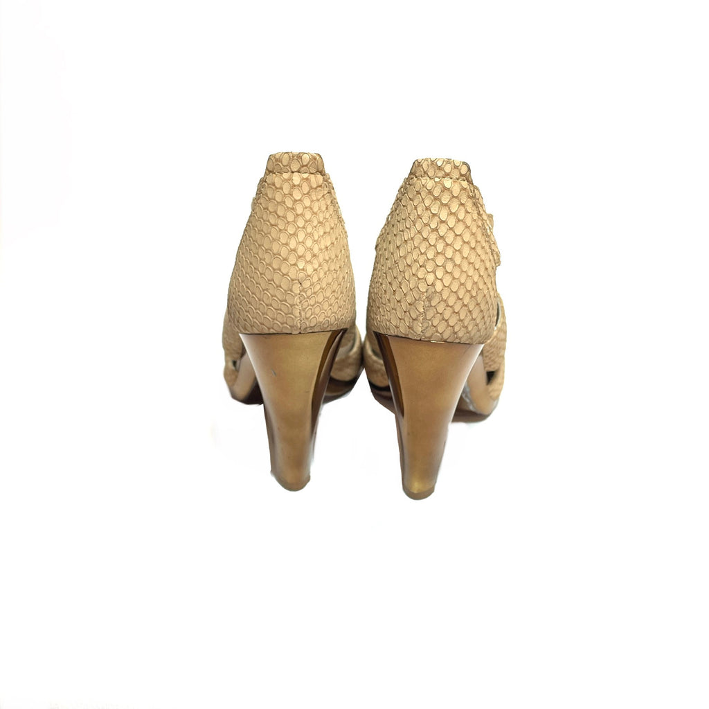 Michael Kors Beige Berkley Heels | Pre Loved |