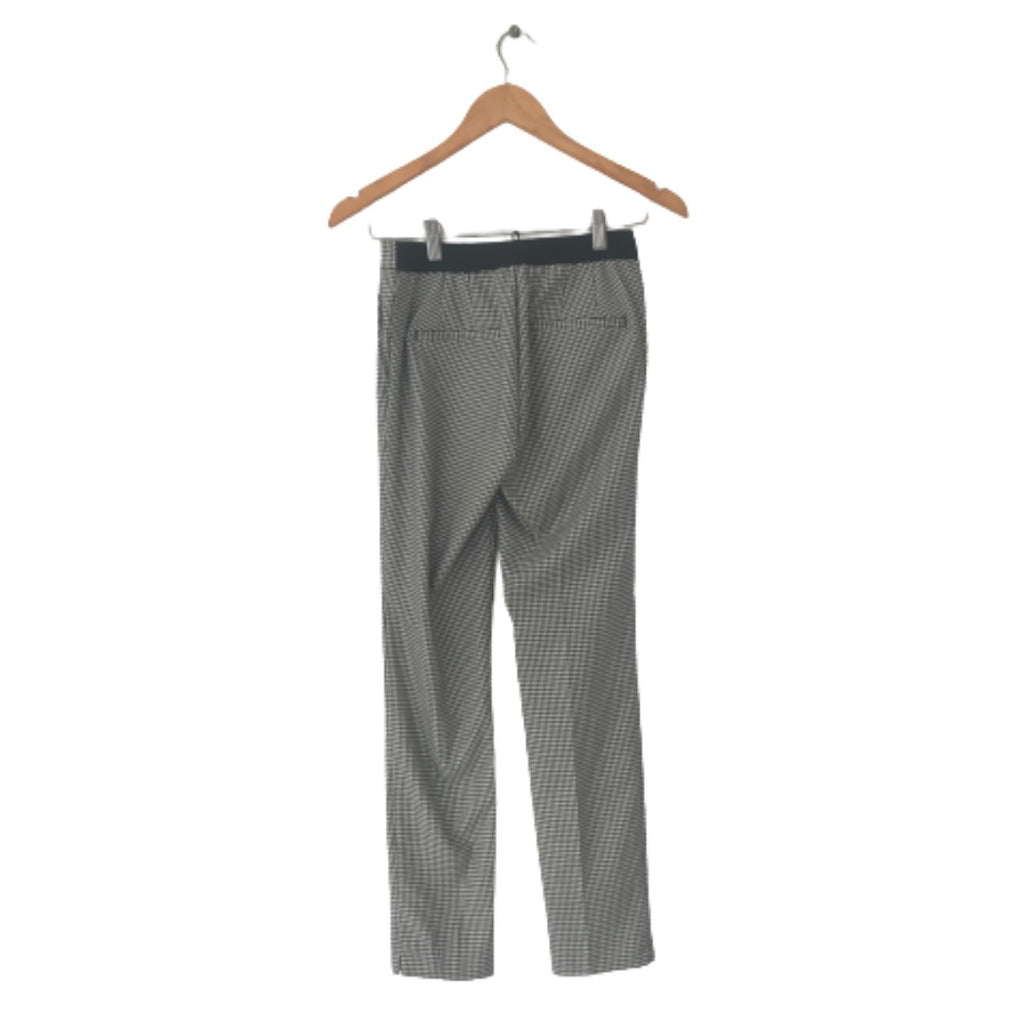 ZARA Black & White Houndstooth Jogger Waist Pants | Brand New |