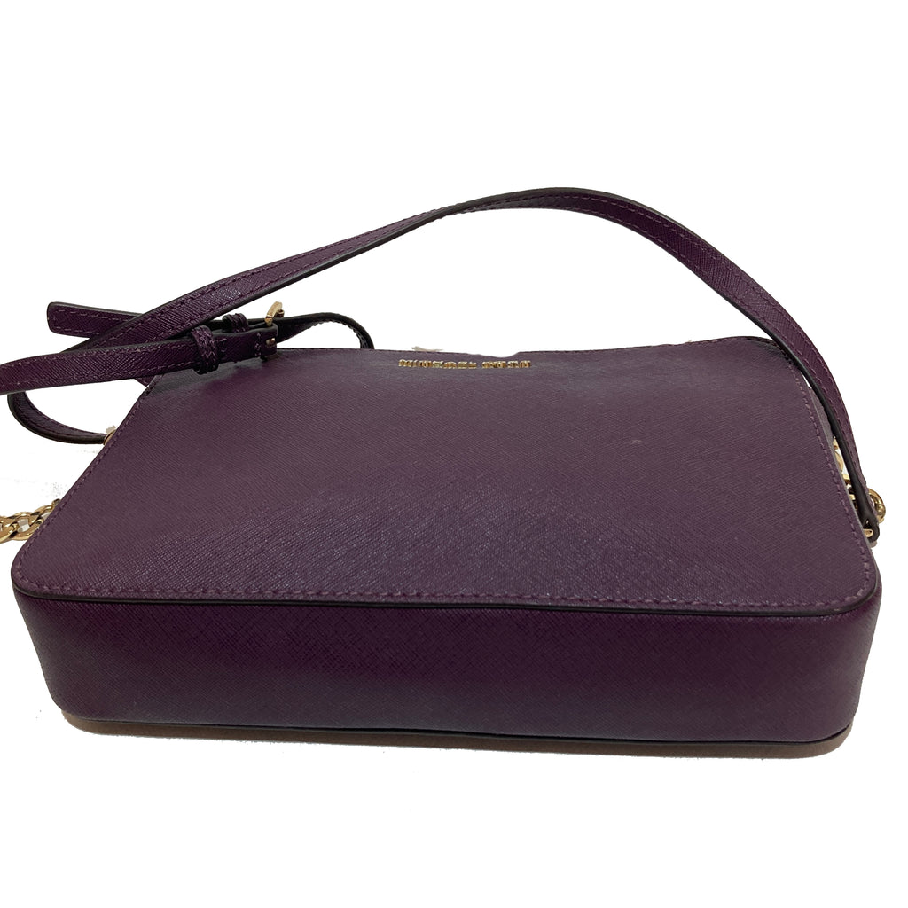 Michael Kors Purple Leather Cross Body Bag | Pre Loved |