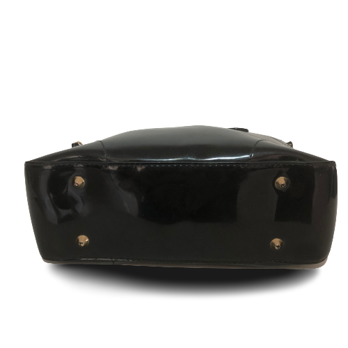 Mango Black Patent Leatherette Satchel | Gently Used |