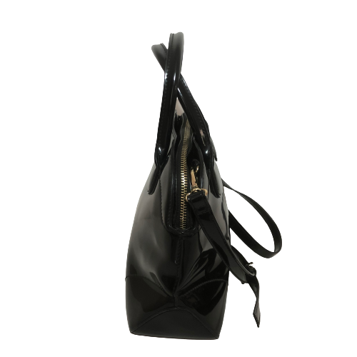 Mango Black Patent Leatherette Satchel | Gently Used |