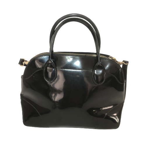 Mango Black Patent Leatherette Satchel | Gently Used |