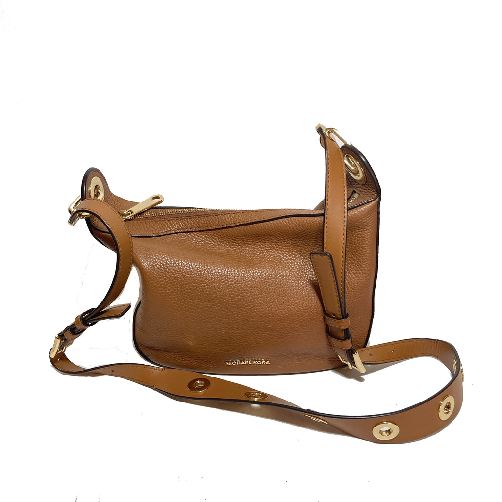 Michael Kors Tan Pebbled Leather Cross Body Bag | Gently Used |