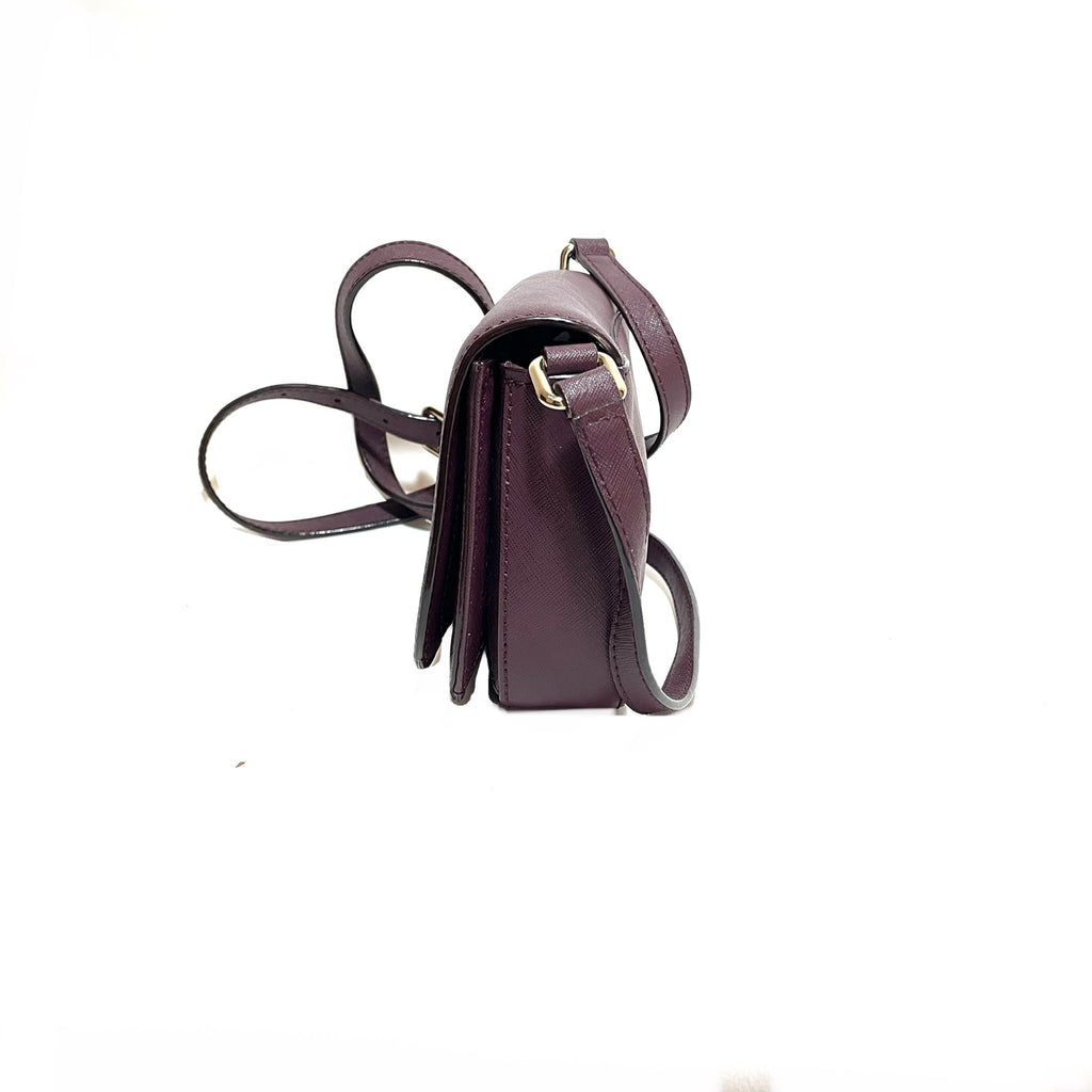 Kate Spade Purple Leather 'Laurel Way' Small Crossbody Bag | Gently Used |