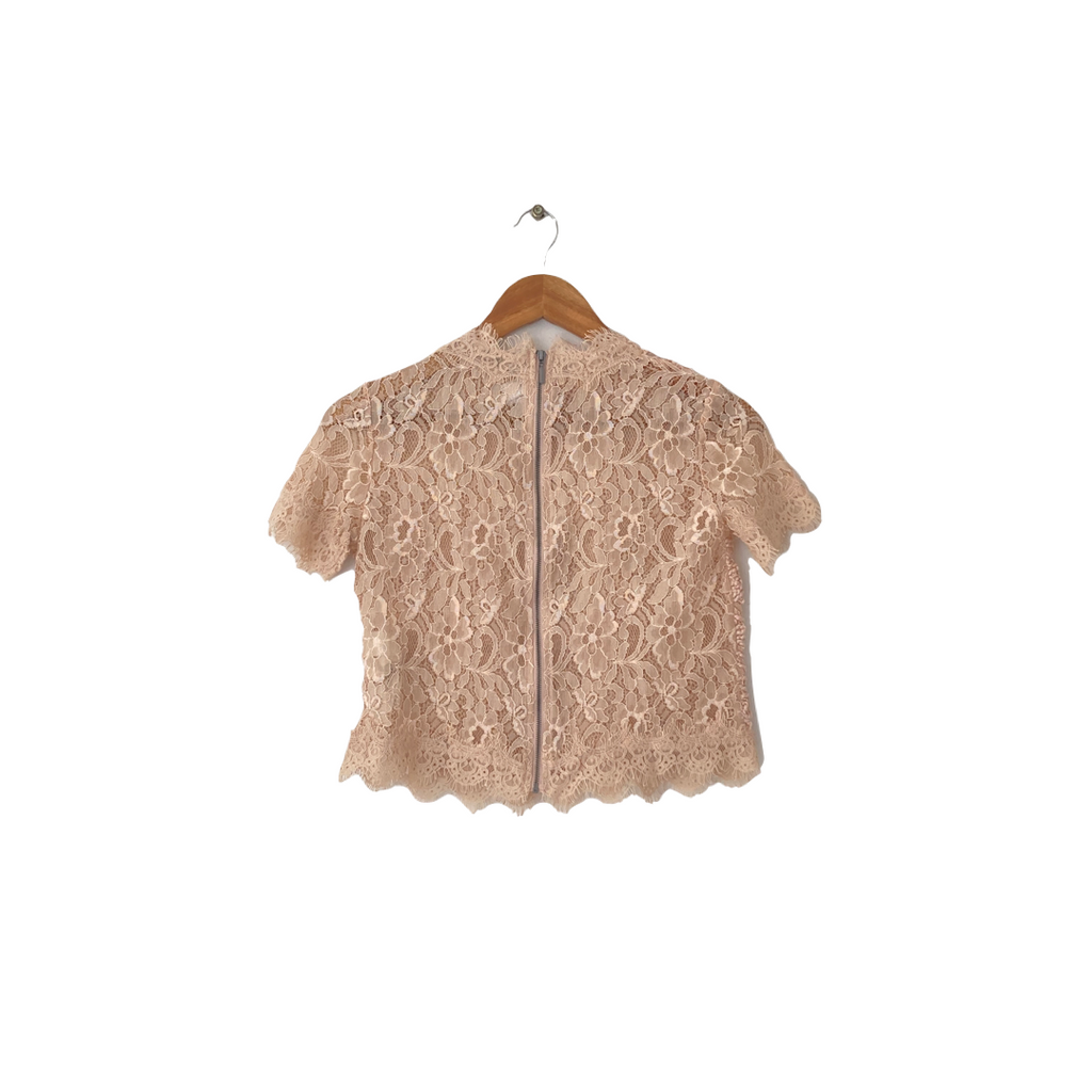 ZARA Beige-Nude Lace Top | Like New |