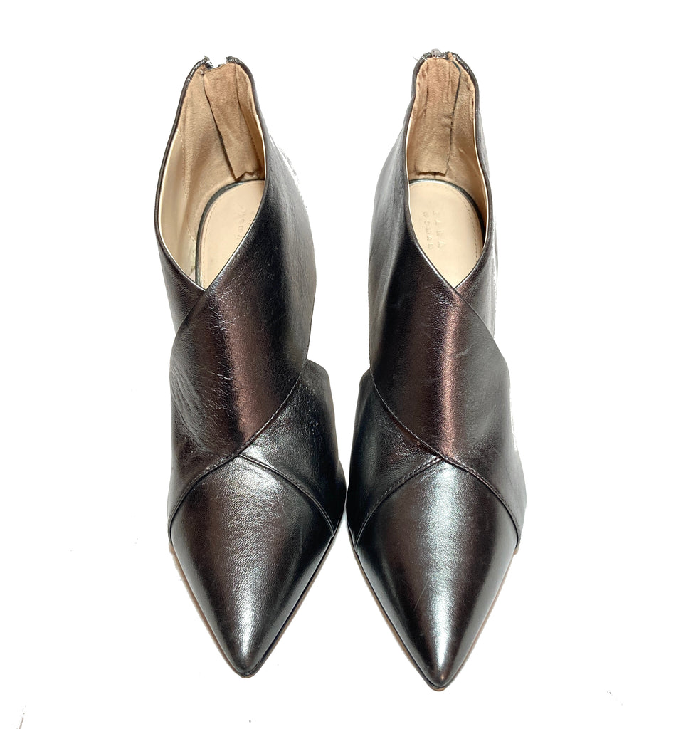 ZARA Pewter Pointed Pumps | Pre Loved |