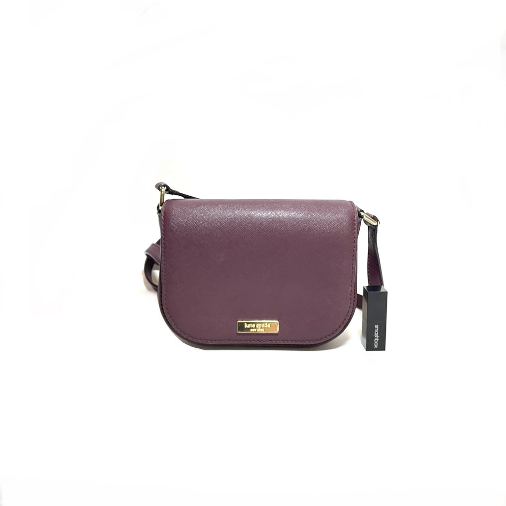 Kate Spade Purple Leather 'Laurel Way' Small Crossbody Bag | Gently Used |