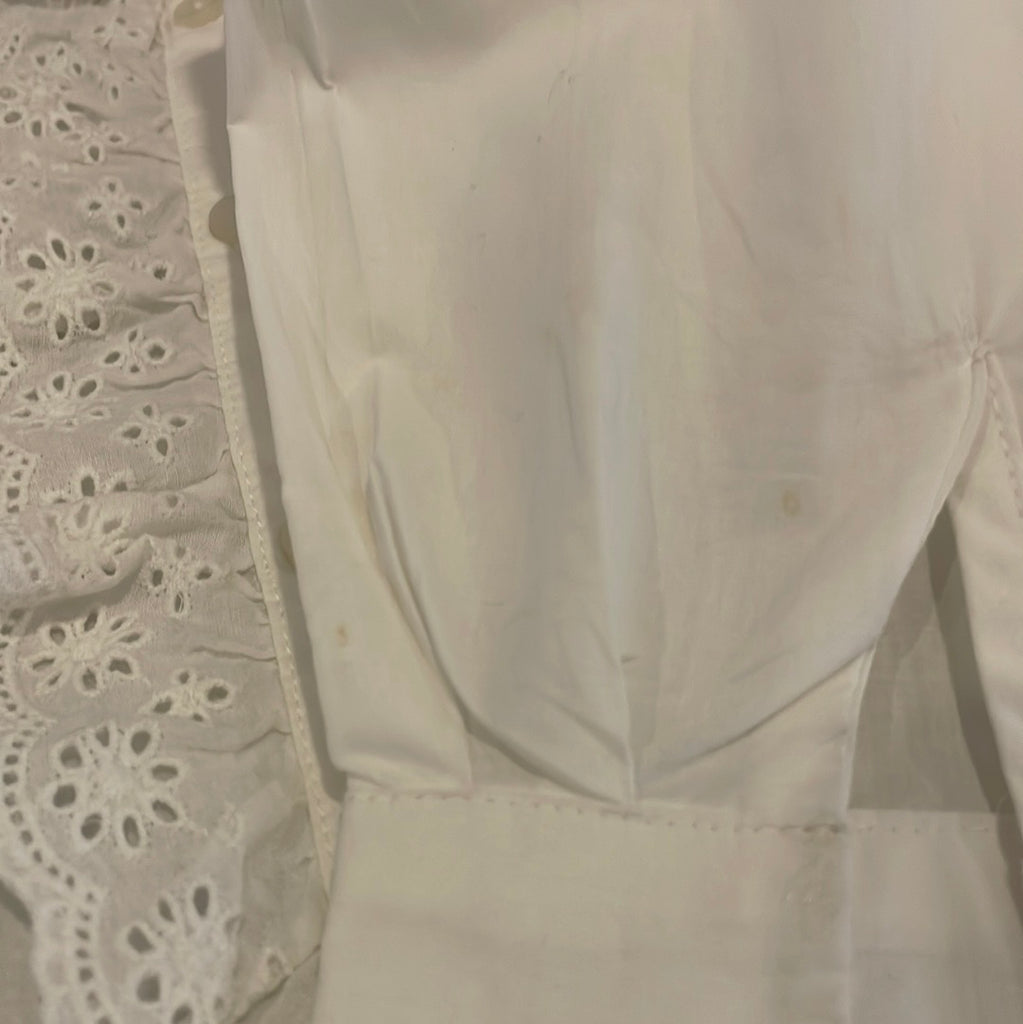 Mango White Lace Detail Blouse | Gently Used |