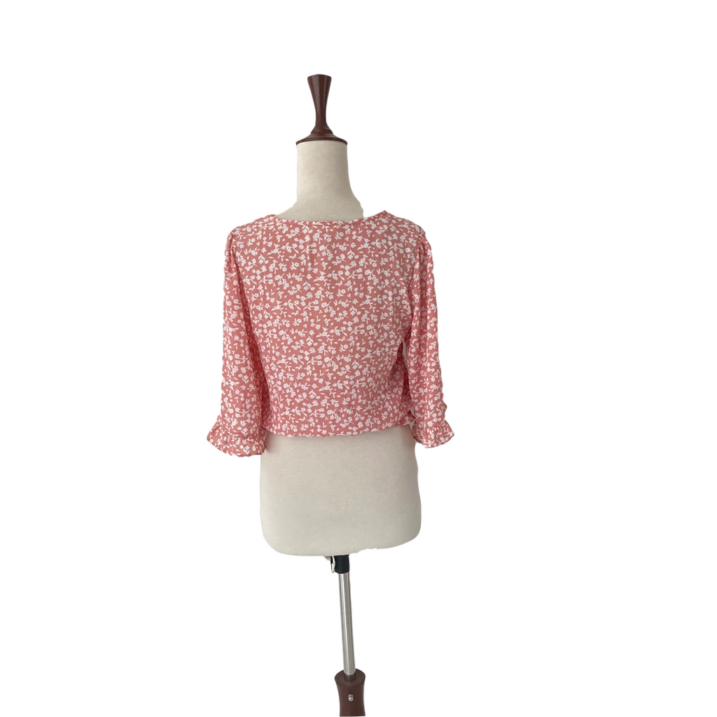 Sienna Sky Pink & White Floral Blouse | Like New |