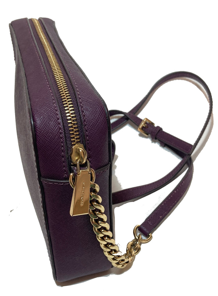 Michael Kors Purple Leather Cross Body Bag | Pre Loved |
