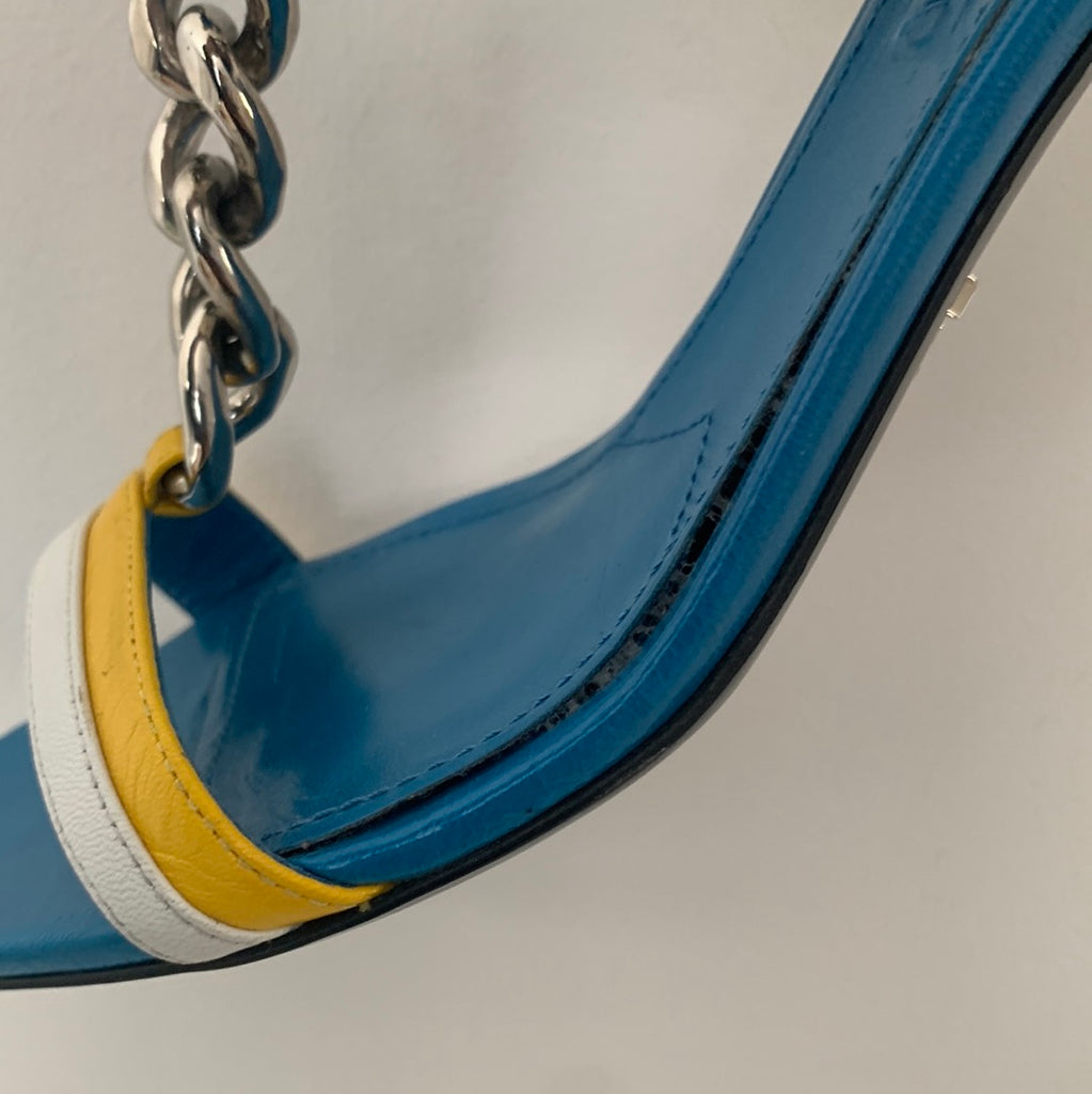 Prada Electric Blue Arrow Pop Art Heels | Pre Loved |