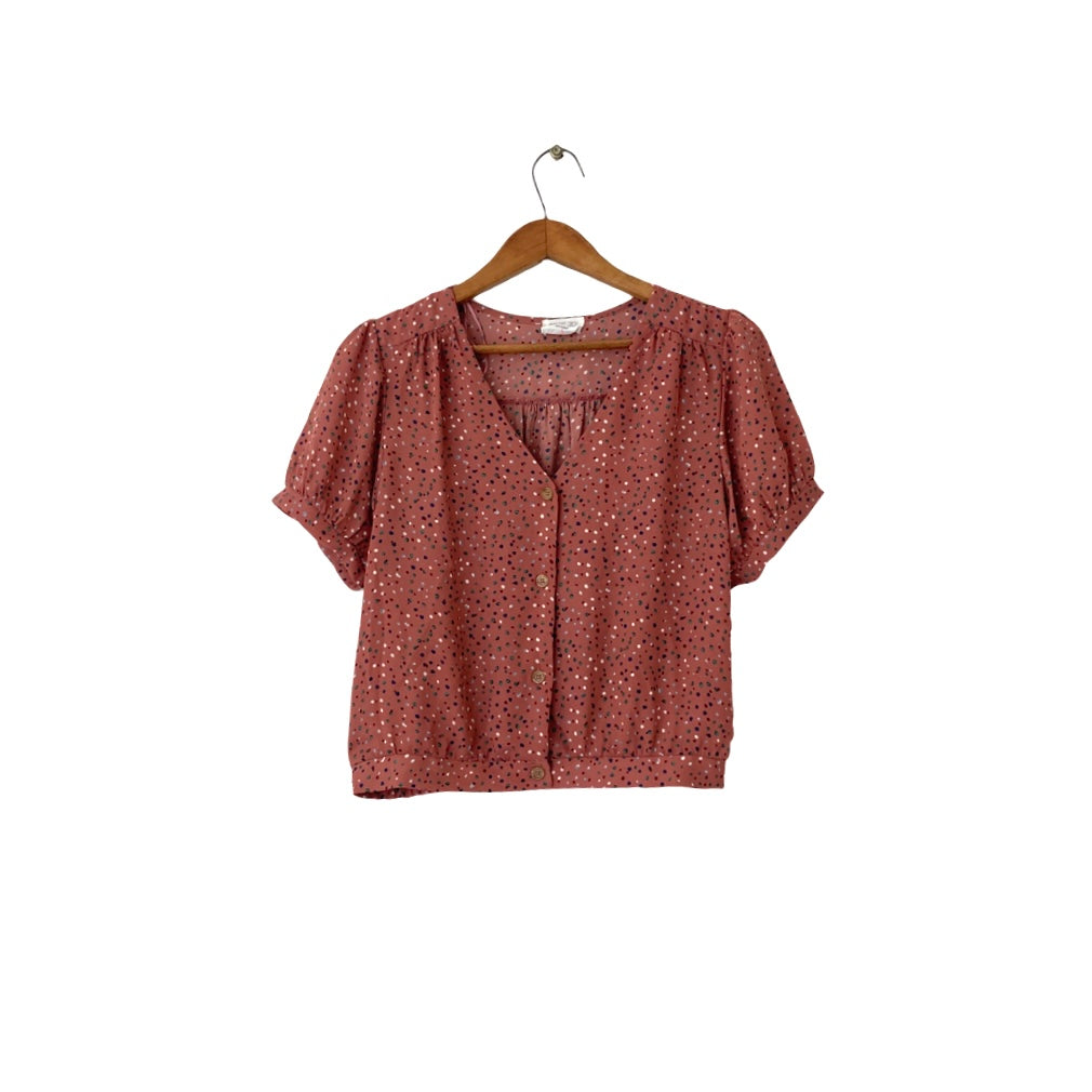 Sienna Sky Mauve Printed Blouse | Like New |