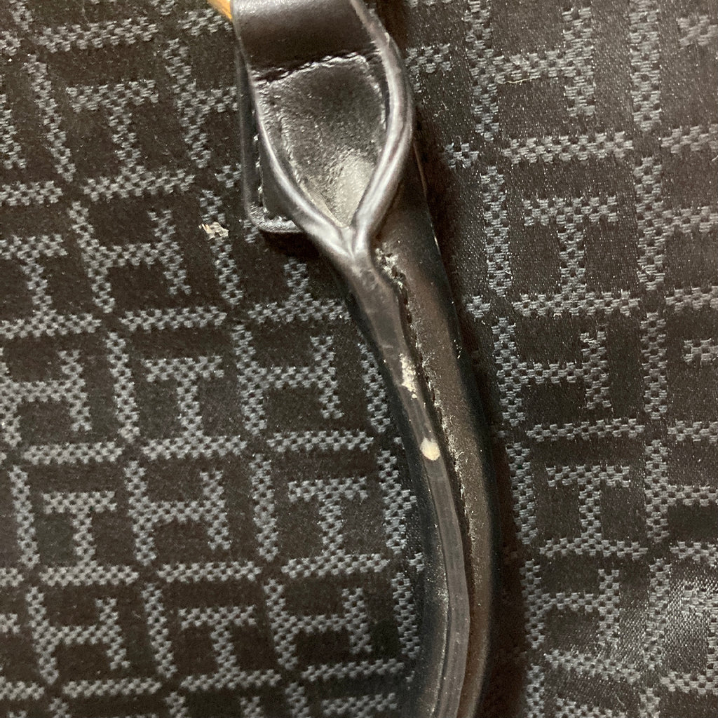 Tommy Hilfiger Black Canvas Monogram Satchel | Pre Loved |