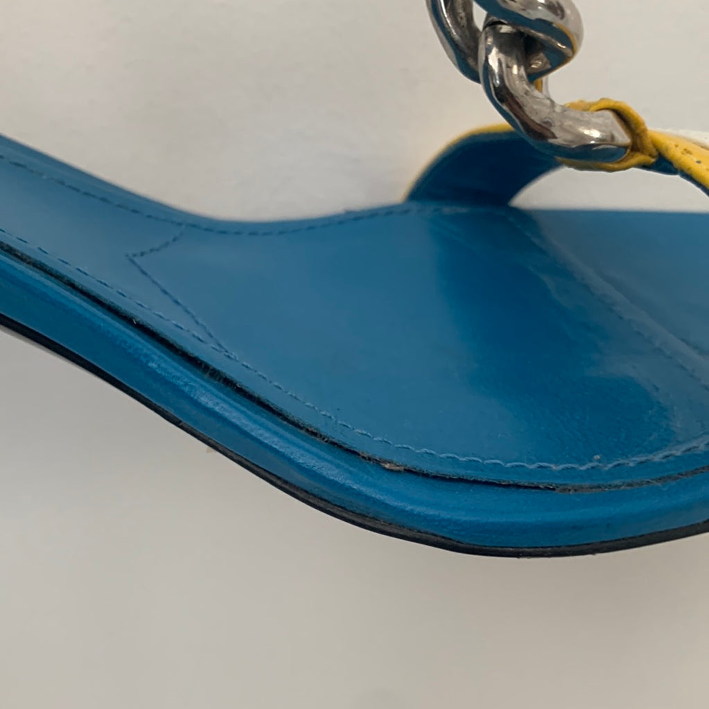 Prada Electric Blue Arrow Pop Art Heels | Pre Loved |