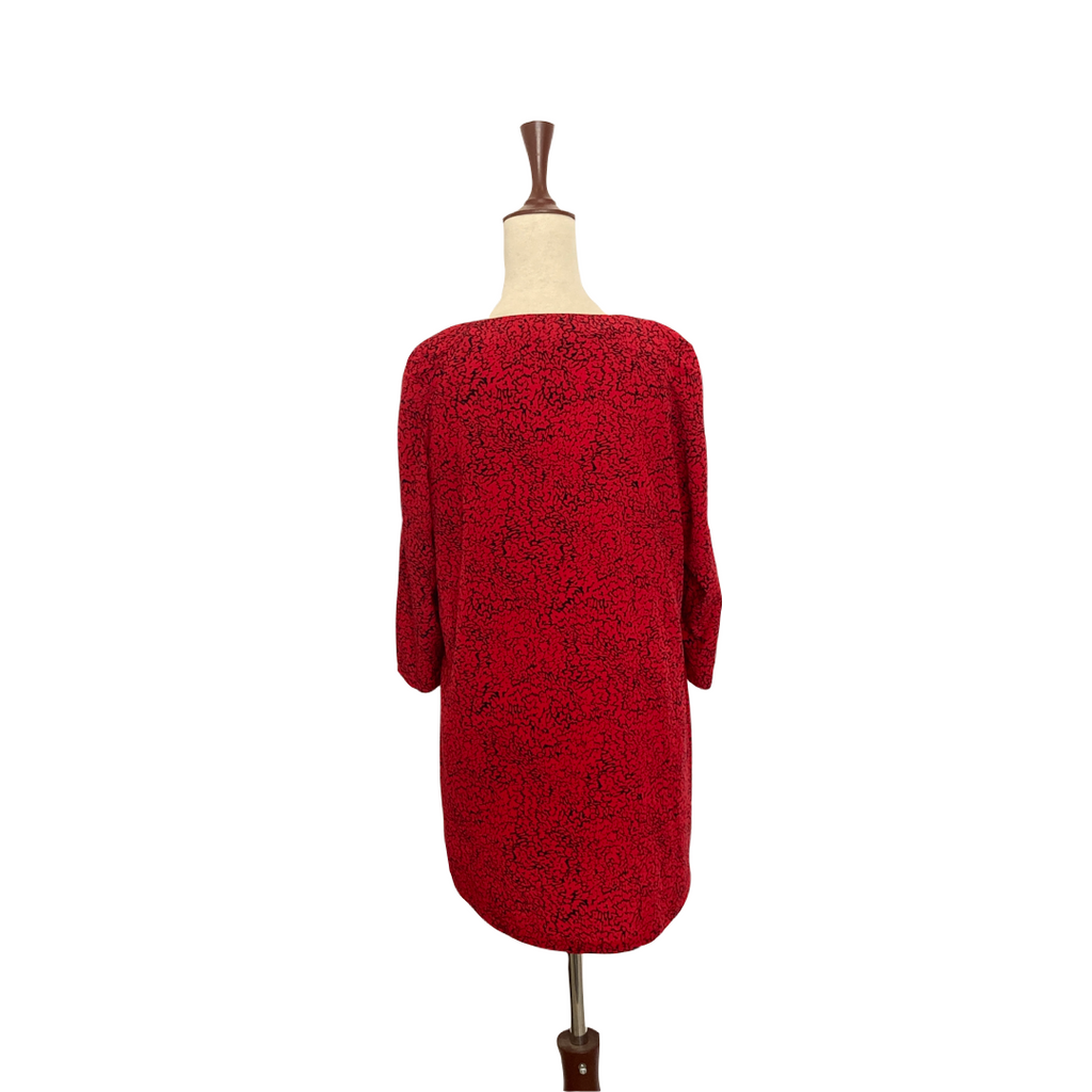 Mango Red & Black Printed Blouse | Gently Used |